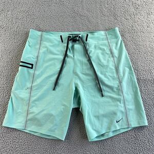Nike‎ Board Shorts Mens 34 Blue Swim Trunks Nike 60 Hybrid Stretch Surf Beach